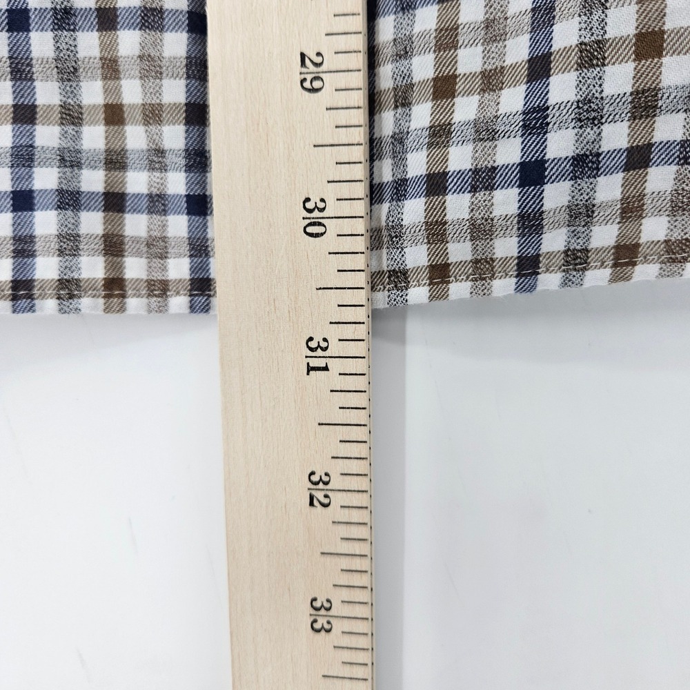 Johnnie O Shirt Mens Large Long Sleeve Top Shelf Check Lightweight Casual - Picture 5 of 10